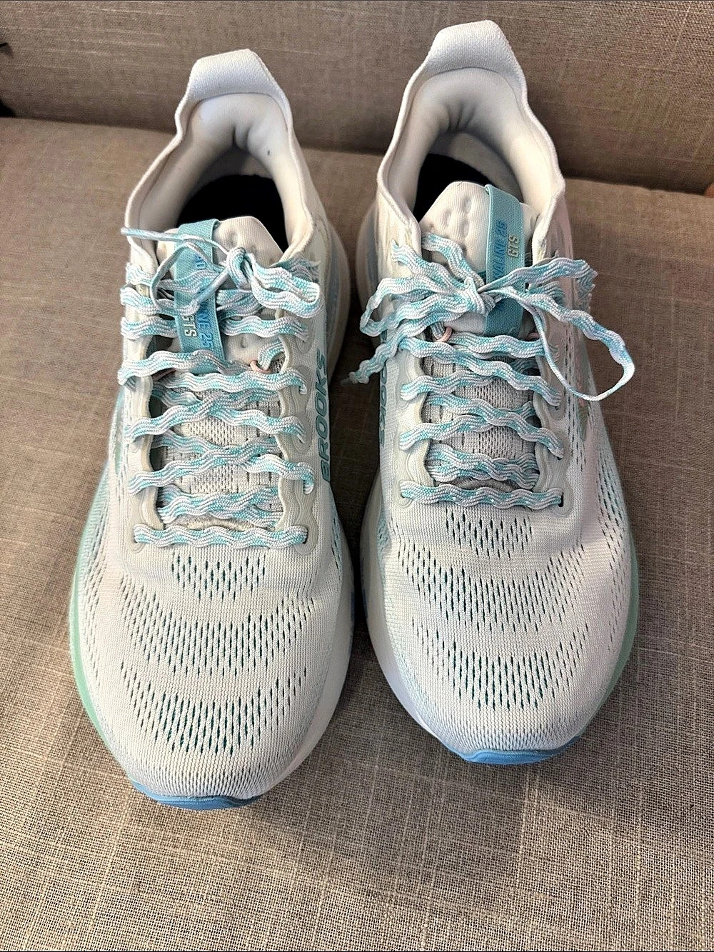 Brooks Adrenaline GTS Women's Athletic Shoes White & Blue US 10